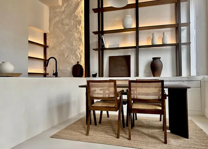 Beige Tranquil Escape By The Sea